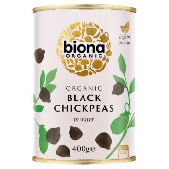 Biona Organic Black Chickpeas in Water 400g