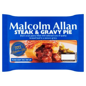 Malcolm Allan Steak & Gravy Pie 230g