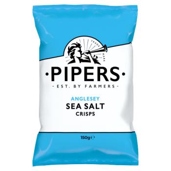 Pipers Anglesey Sea Salt Crisps Sharing Bag 150g