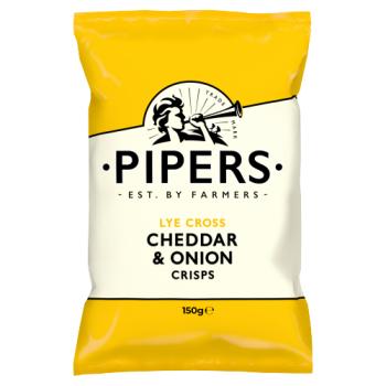 Pipers Lye Cross Cheddar & Onion Sharing Crisps 150g