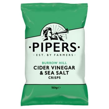 Pipers Burrow Hill Cider Vinegar & Sea Salt Sharing Crisps 150g