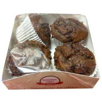 Authentic Cakes By Talgarth 4 Chocolate Muffins 