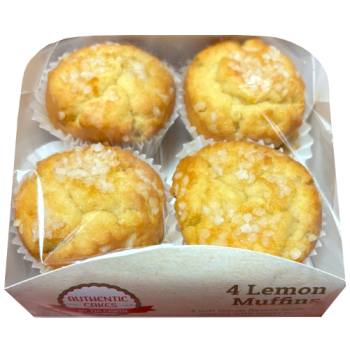 Authentic Cakes By Talgarth 4 Lemon Muffins 