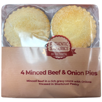 Authentic Savouries By Talgarth 4 Minced Beef & Onion Pies 