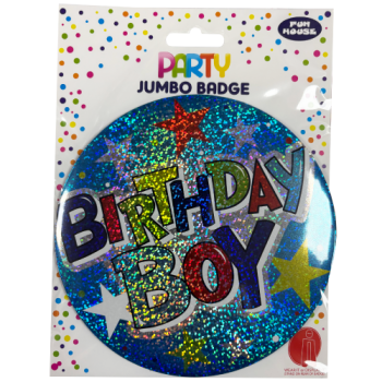 Fun House Birthday Boy Party Jumbo Badge 