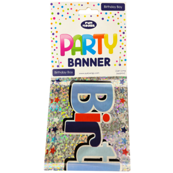 Fun House Birthday Boy Party Banner 2.6m 