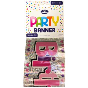 Fun House Birthday Girl Party Banner 2.6m 