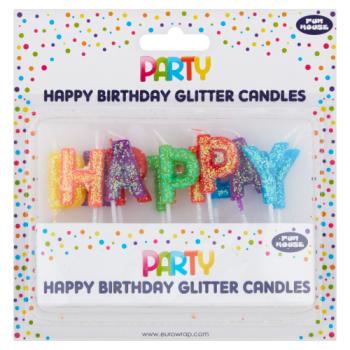 Fun House Glitter Birthday Candles