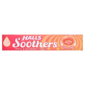 Halls Soothers Raspberry Peach Cough Drops 45g