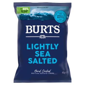 Burts Lightly Sea Salted Hand Cooked British Potato Chips 40g