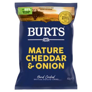 Burts Mature Cheddar & Onion British Potato Chips 40g