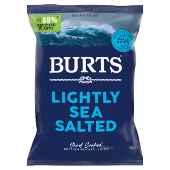 Burts Lightly Sea Salted Hand Cooked British Potato Chips 150g