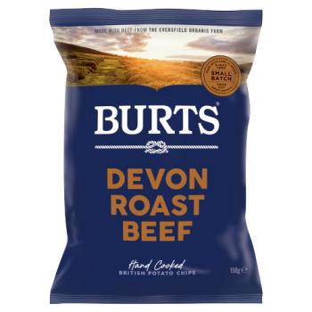 Burts Devon Roast Beef Hand Cooked British Potato Chips 150g