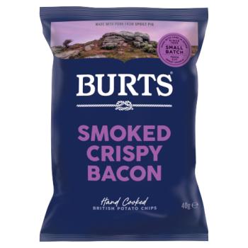 Burts Smoked Crispy Bacon Hand Cooked British Potato Chips 40g