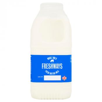 Freshways Whole Milk 1 Pint/568ml