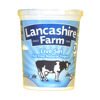 Lancashire Farm Live Set Fat Free Natural Yogurt 400g 