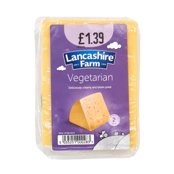 Lancashire Farm Vegetarian Cheese Block 145g PM £1.39 