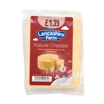 Lancashire Farm Mature Cheddar Cheese Block 145g PM £1.39 