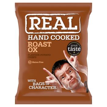 Real Hand Cooked Roast Ox Flavour Potato Crisps 35g