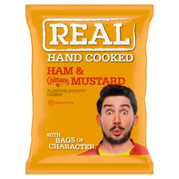 Real Hand Cooked Ham & Mustard Flavour Potato Crisps 35g