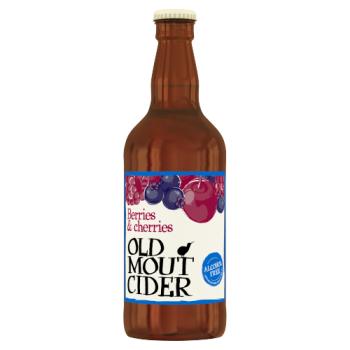 Old Mout Cider Berries & Cherries Alcohol Free Bottle 500ml 