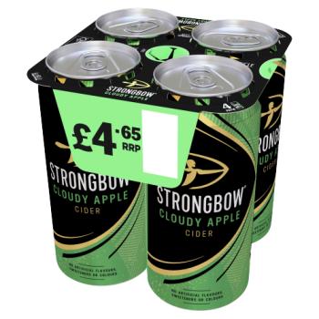 Strongbow Cloudy Apple Cider 4 X 440ml