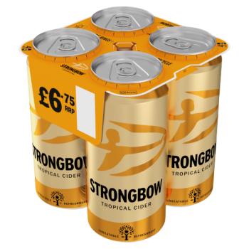 Strongbow Tropical Cider Cans 4 x 440ml