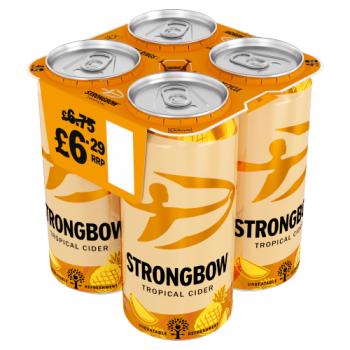 Strongbow Tropical Cider Cans 4 x 440 ml