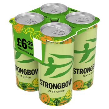  Strongbow Zest Cider Cans 4 x 440ml
