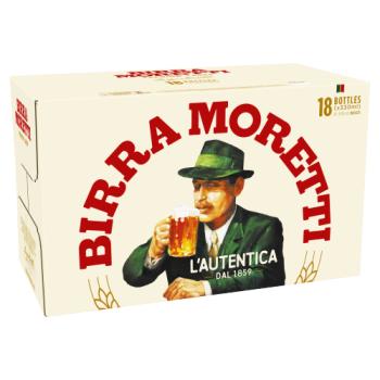 Birra Moretti Premium Lager Bottles 18 x 330ml