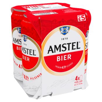Amstel Lager Beer 4 x 440ml Can