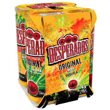 Desperados Tequila Lager Beer Cans 4 x 500ml 