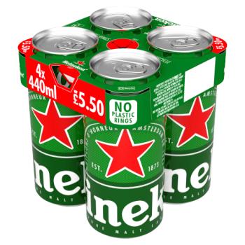 Heineken Lager Beer 4 x 440ml