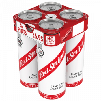 Red Stripe Jamaican Lager Beer 4 x 568ml PM £6.95 
