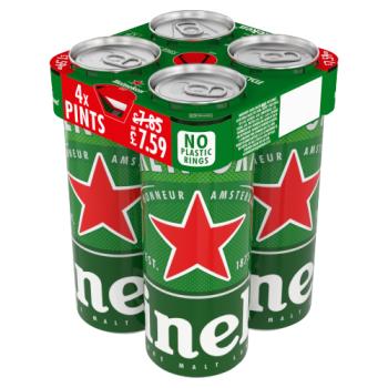 Heineken Pint Cans 4 x 568ml
