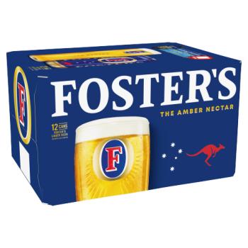 Foster's The Amber Nectar Lager Beer Cans 12 x 440ml