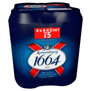 Kronenbourg 1664 Premium Beer 4 x 440ml