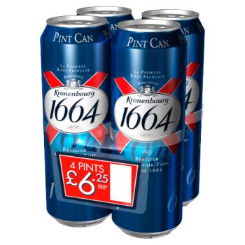 Kronenbourg 1664 Lager Beer 4 x 568ml