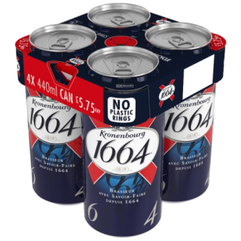 Kronenbourg 1664 Lager Beer 4 x 440ml PM £5.75 