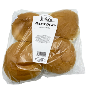 Julia's White Baps in 4's 