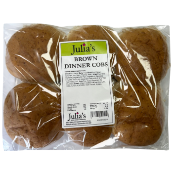 Julia's Brown Dinner Cobs 6pk 