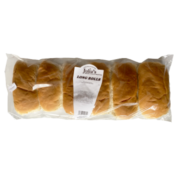 Juila's 6 White Long Rolls  