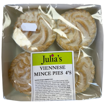 Julia's Viennese Mince Pies 4pk 