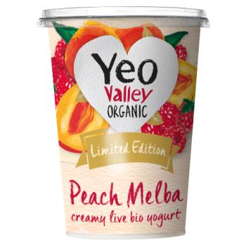 Yeo Valley Organic Peach Melba Creamy Live Bio Yogurt 450g