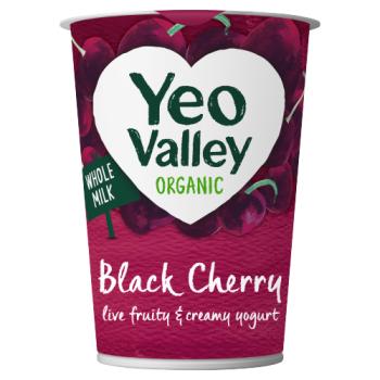 Yeo Valley Organic Black Cherry Live Fruity & Creamy Yogurt 450g