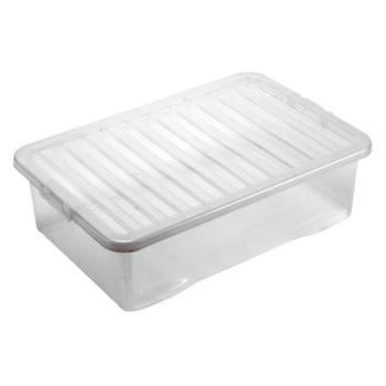 Crystal 32L Underbed Storage Box with Lid - Clear