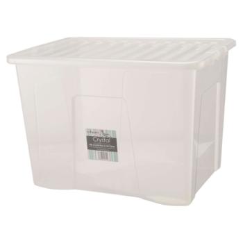 Wham Crystal 80L Crystal Box & Lid Clear