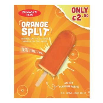 Franco's Ices Orange Split 8pk PM £2.50