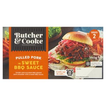 Butcher & Cooke Pulled Pork in Sweet BBQ Sauce 380g 