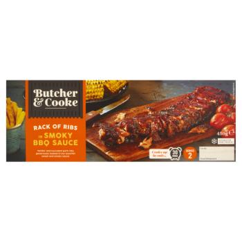 Butcher & Cooke Rack Of Ribs In Smoky Bbq Sauce 450g